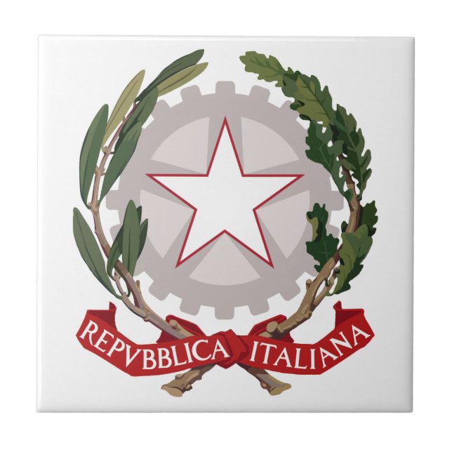 Italy Coat Of Arms Tile (Front)