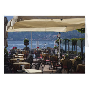Italy, Como Province, Bellagio. Lakeside cafe.