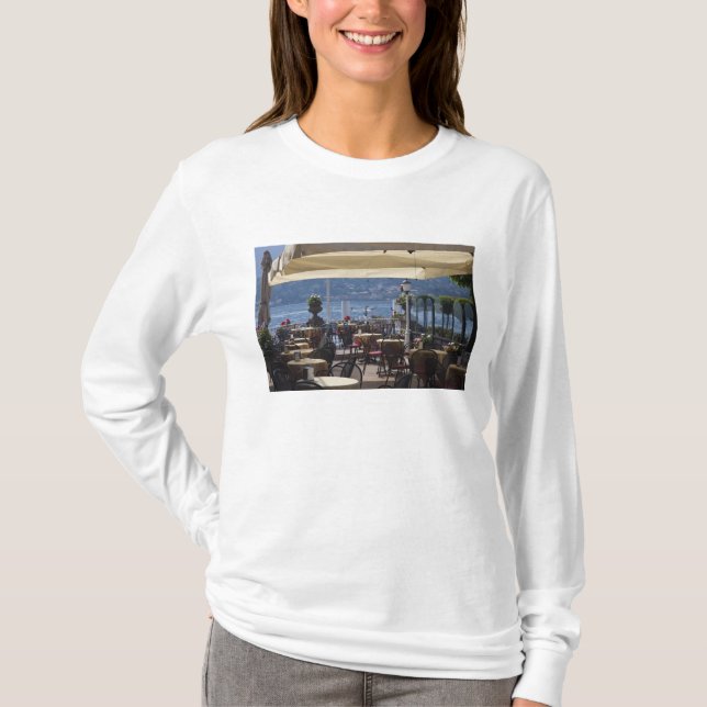 Italy, Como Province, Bellagio. Lakeside cafe. T-Shirt (Front)