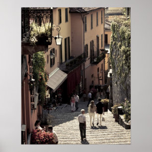 Italy, Como Province, Bellagio. Salita 2 Poster