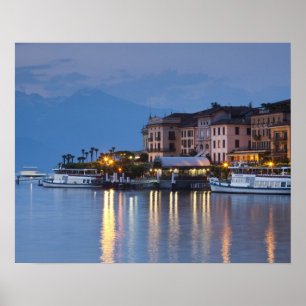 Italy, Como Province, Bellagio. Town view, Poster