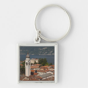 Italy, Como Province, Menaggio. Town view and 2 Key Ring