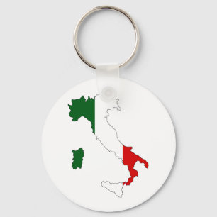 italy country flag map shape italian key ring