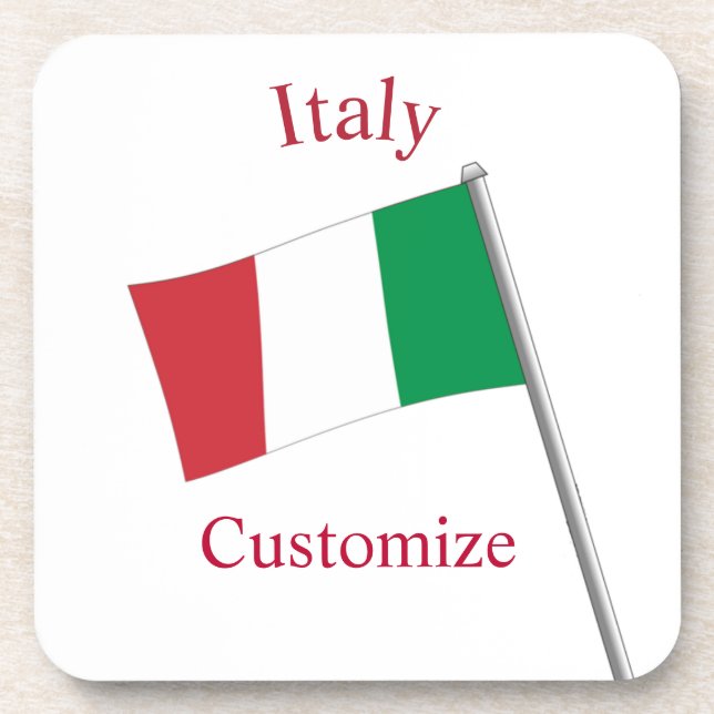 Italy Country Flag Thunder_Cove Coaster (Front)
