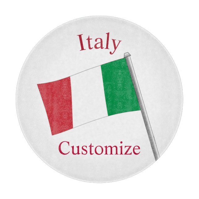 Italy Country Flag Thunder_Cove Cutting Board (Front)