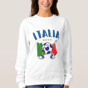 Italy Dabbing Soccer Ball Flag 4 stars Sweatshirt