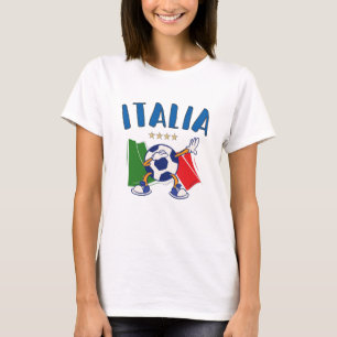 Italy Dabbing Soccer Ball Flag 4 stars T-Shirt