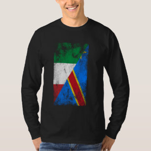 Italy Democratic Republic of the Congo Flags T-Shirt