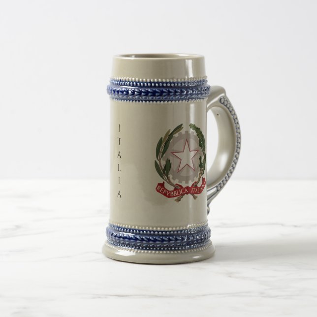 italy emblem beer stein (Front Right)