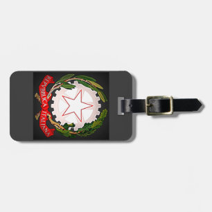 Italy Emblem Dark Luggage Tag