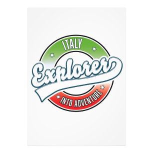 Italy explorer into adventure logo. photo print