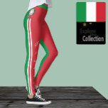 Italy fashion leggings, Italian Flag /sports<br><div class="desc">LEGGINGS: Unique patriotic Italy fashion leggings featuring Italian Flag styling (choose "any" colour as base) - love my country,  holiday,  travel,  running or yoga patriots / sports fans</div>