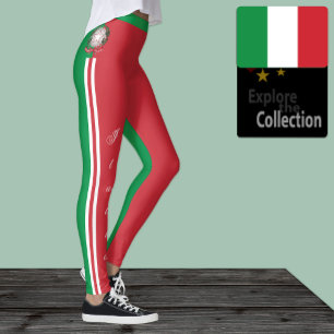 Italy fashion leggings, Italian Flag /sports Leggings