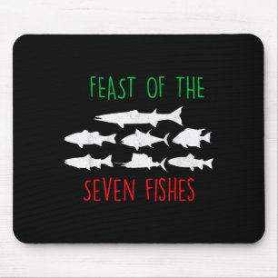 Italy Feast Of The Seven Fishes Italian Christmas Mouse Pad