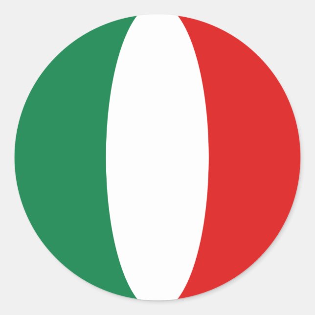 Italy Fisheye Flag Sticker (Front)