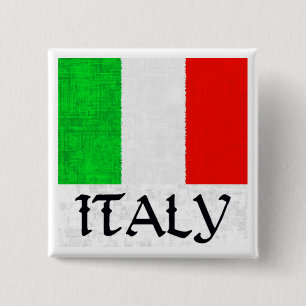 ITALY FLAG 15 CM SQUARE BADGE
