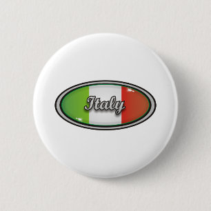 Italy flag 1 6 cm round badge