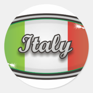 Italy flag 1 classic round sticker