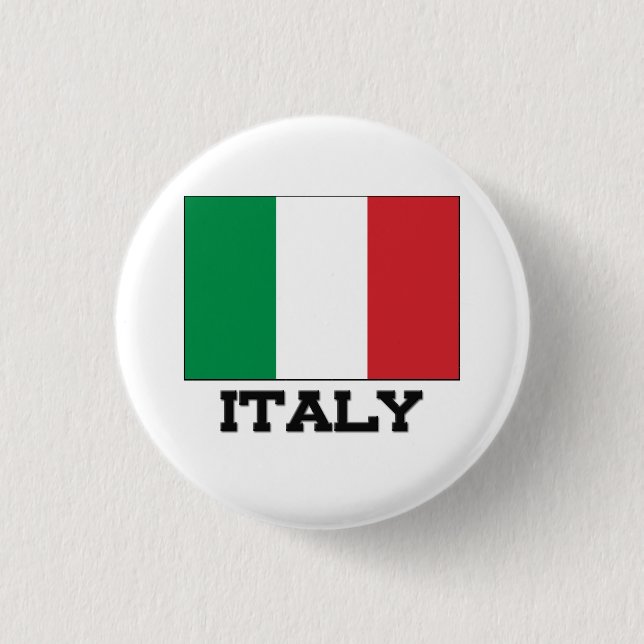 Italy Flag 3 Cm Round Badge (Front)