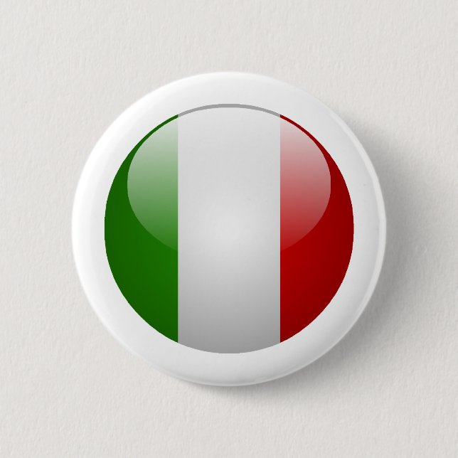 Italy Flag 6 Cm Round Badge (Front)