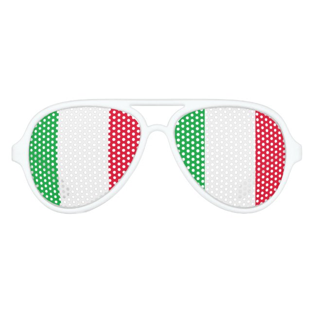 Italy Flag Aviator Sunglasses (Front)