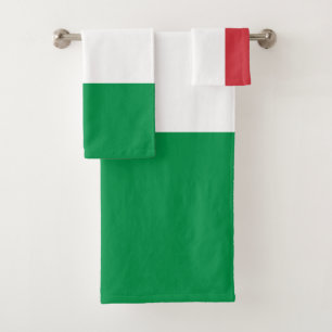 Italy Flag Bath Towel Set