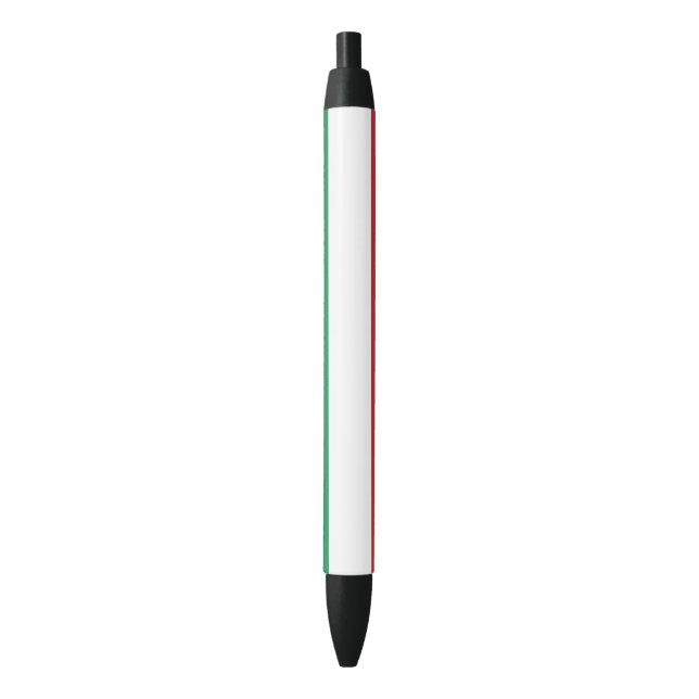 Italy Flag Black Ink Pen (Front Vertical)