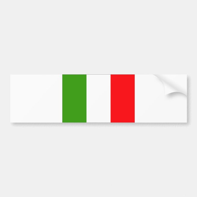 Italy Flag Bumper Sticker (Front)