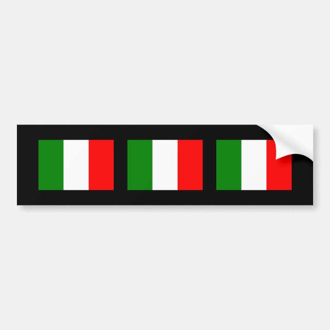 Italy Flag Bumper Sticker (Front)