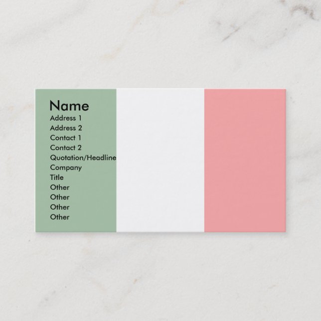 Italy Flag Business Card (Front)