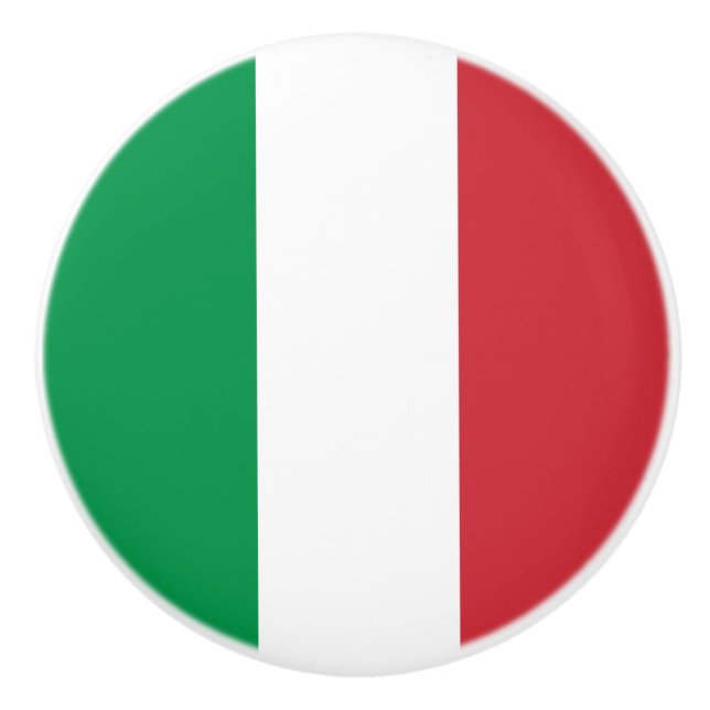 Italy Flag Ceramic Knob (Front)