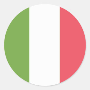 Italy Flag Classic Round Sticker