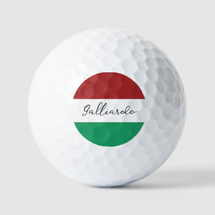 Italy Flag Colors Italian Surname Name Custom  Golf Balls