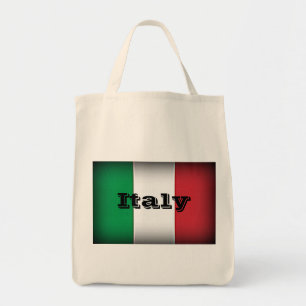 Italy Flag Dark Edge Tote Bag