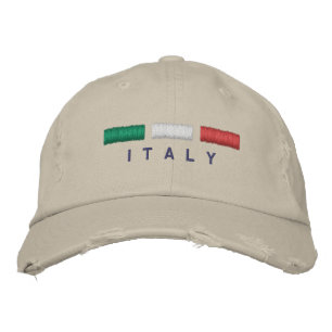 Italy Flag Embroidery Embroidered Hat