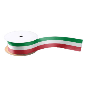 Italy flag gift ribbon for Italian theme party Satin Ribbon