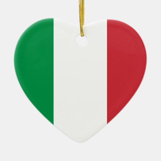 Italy Flag Heart Ornament (Front)