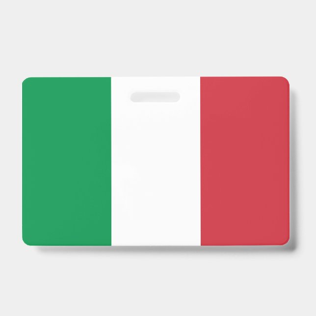 Italy Flag ID Badge (Front)