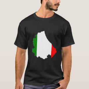 Italy flag in Abruzzo outline Italy T-Shirt