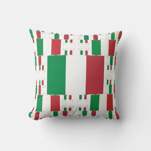 Italy Flag in Multiple Layers 2 Cushion (Front)