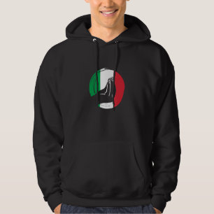 Italy Flag Italia Italian Hand Gesture Silhouette Hoodie