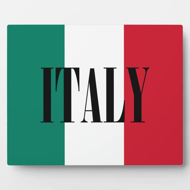 Italy flag Italia Italian Il Tricolore Plaque (Front)