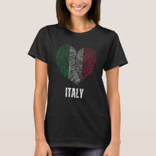 Italy Flag Italian Flag Italy DNA Italy Heart T-Shirt