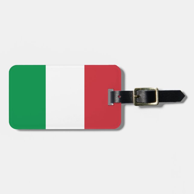 Italy Flag Italian Patriotic Luggage Tag (Front Horizontal)