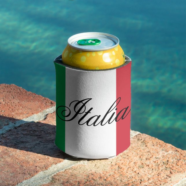 Italy Flag Italian Pride Europe Country Can Cooler (In Situ Pool)