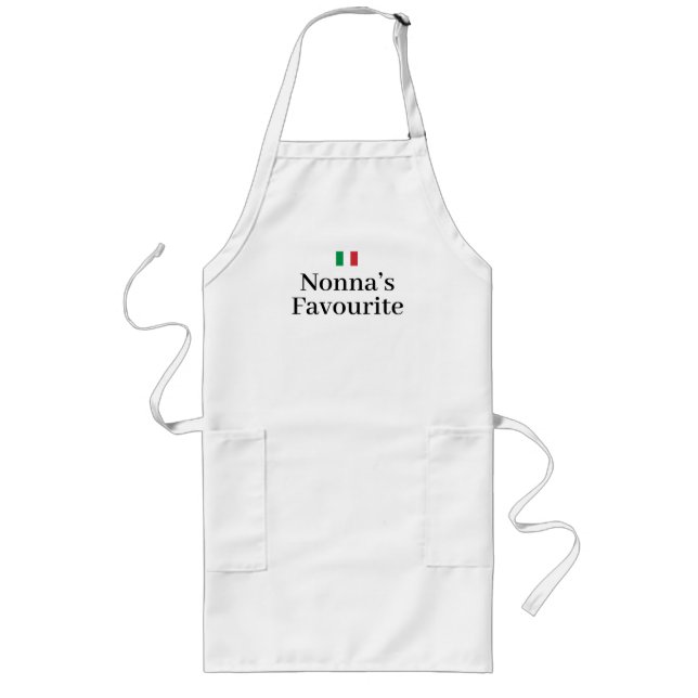 Italy Flag Italian Pride Europe Nonna Long Apron (Front)