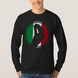 Italy Flag Italian Roots Humor Italian Hand Gestu T-Shirt