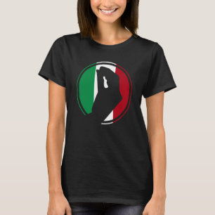 Italy Flag Italian Roots Humor Italian Hand Gestu T-Shirt
