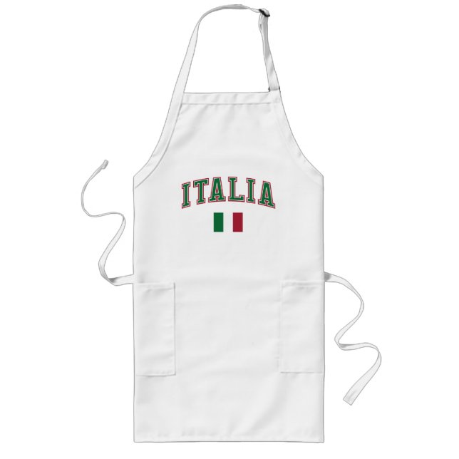 Italy + Flag Long Apron (Front)