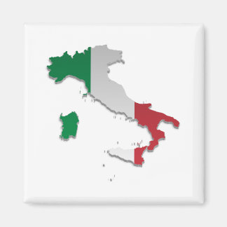 Italy Flag Map_2 Magnet